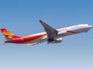 Hong Kong, China – September 20, 2019: Hongkong Airlines Airbus A330-300 airplane at Hong Kong airport (HKG) in China.