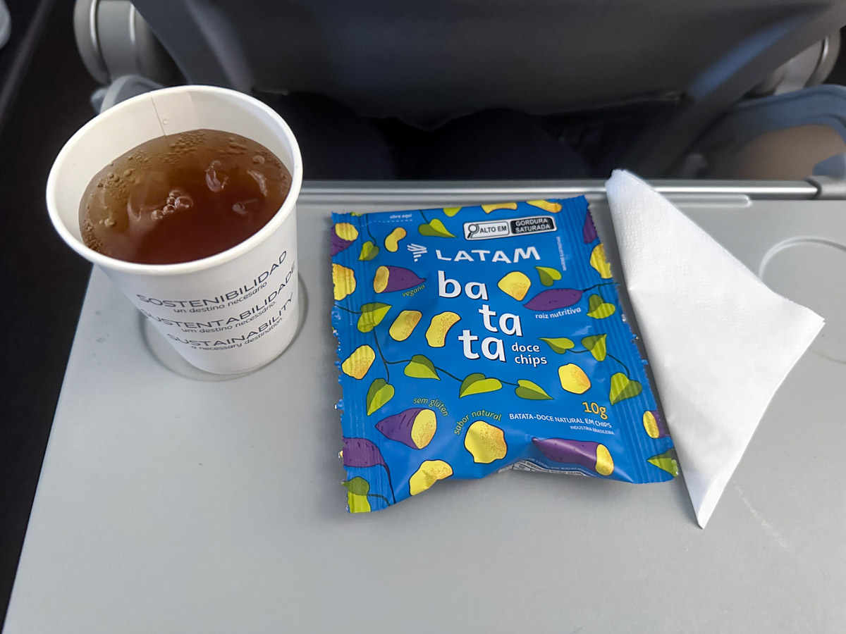 LATAM Airlines snack and drink