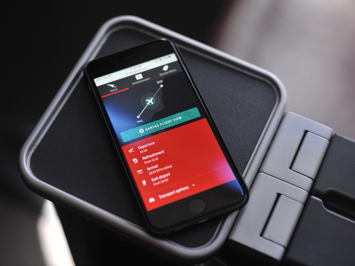 Qantas in-flight wifi app