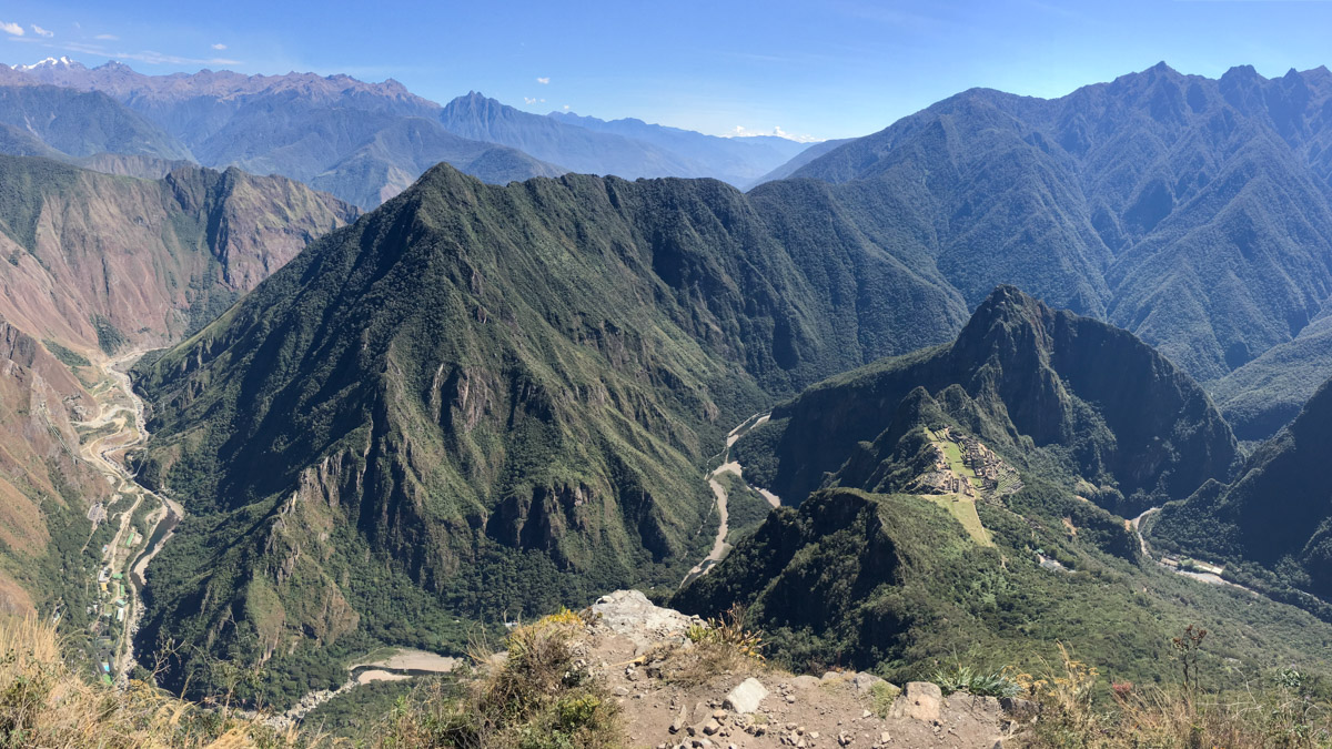 Scenic view from Machu Picchu Mountain in Peru