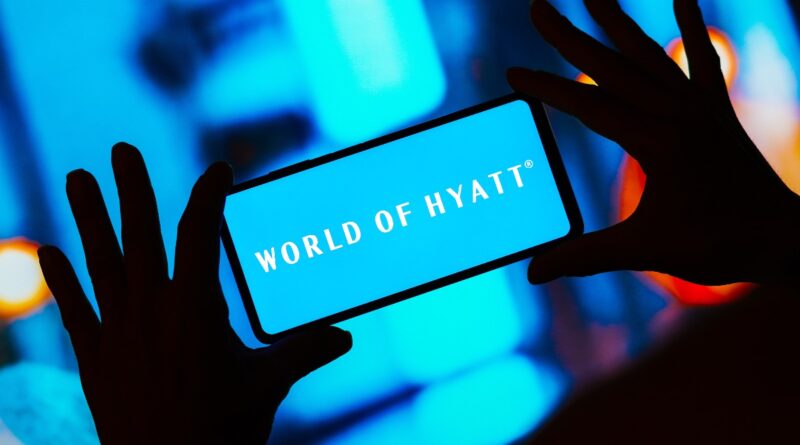 World of Hyatt Loyalty Program logo seen displayed on a smartphone