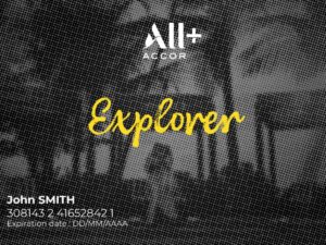 ALL Accor+ Explorer (Accor Plus) membership card
