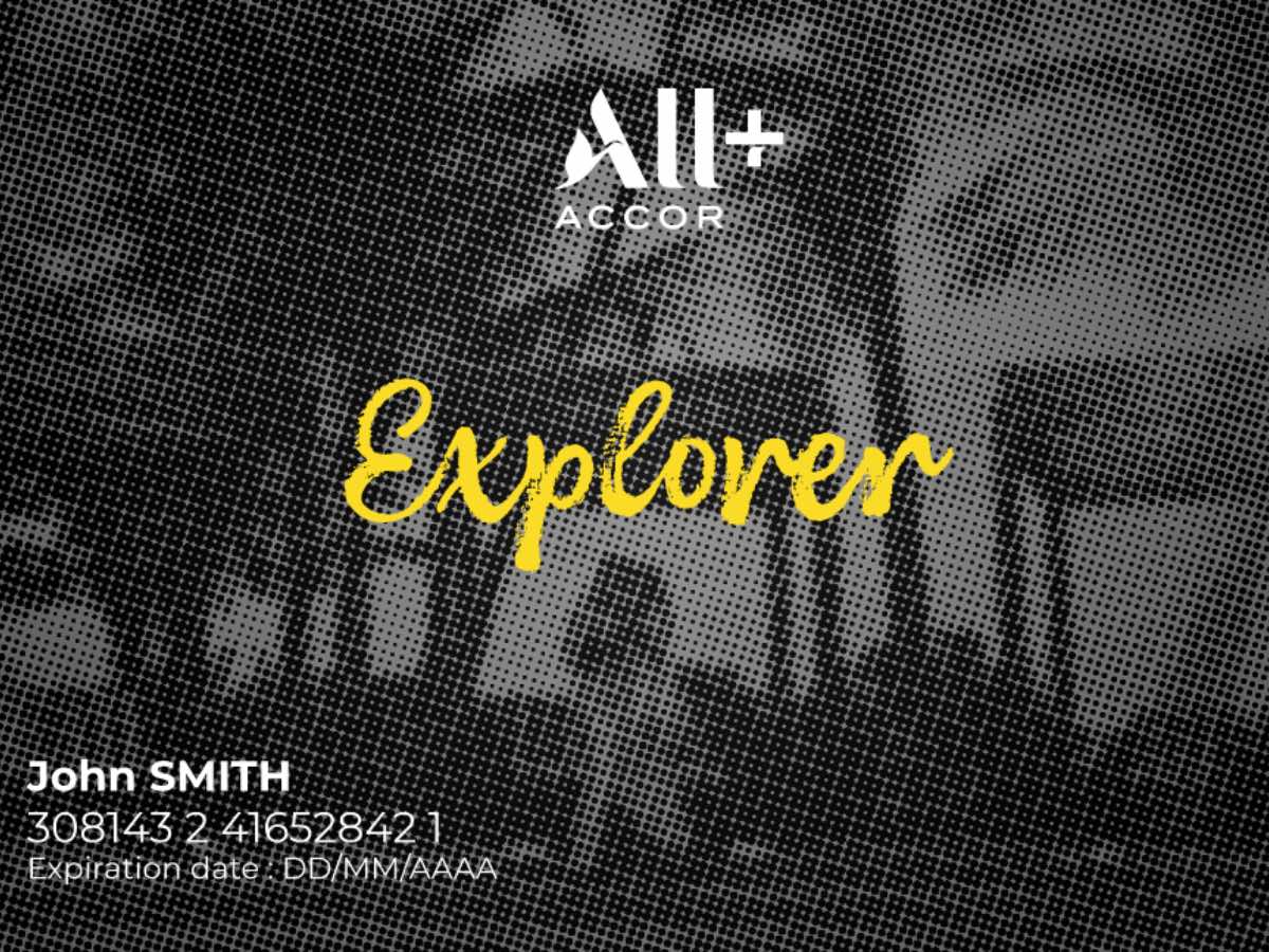 ALL Accor+ Explorer (Accor Plus) membership card