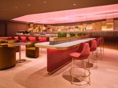 Virgin Atlantic Clubhouse lounge bar at TBIT Los Angeles (LAX)