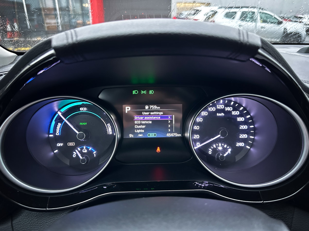 Photo of a rental car dashboard