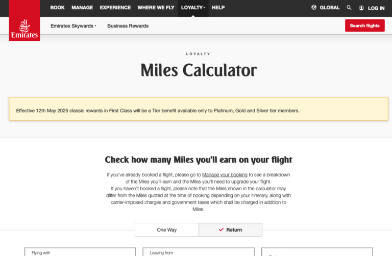 Do Emirates First Reward Restrictions Affect Qantas Members?