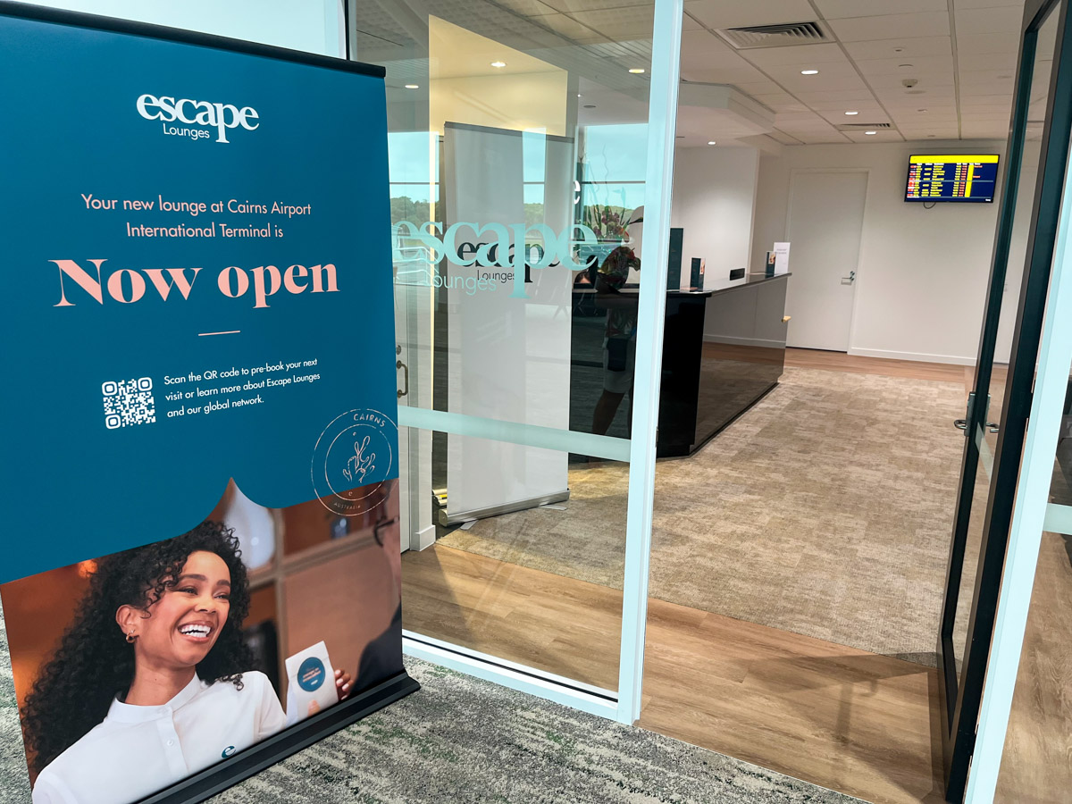Door to the Escape Lounge at Cairns Airport (CNS)