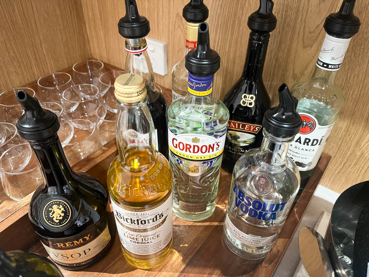 Spirits in the Escape Lounge in Cairns international terminal