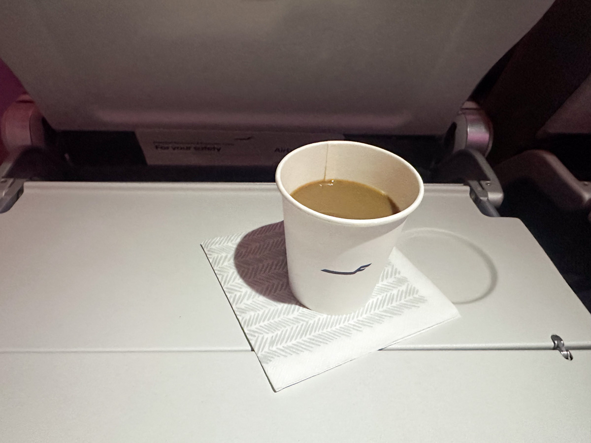 Coffee in Finnair economy class