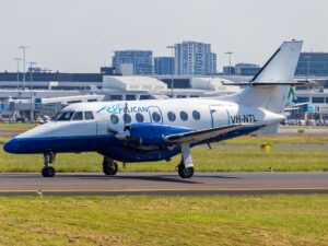 FlyPelican plane at SYD