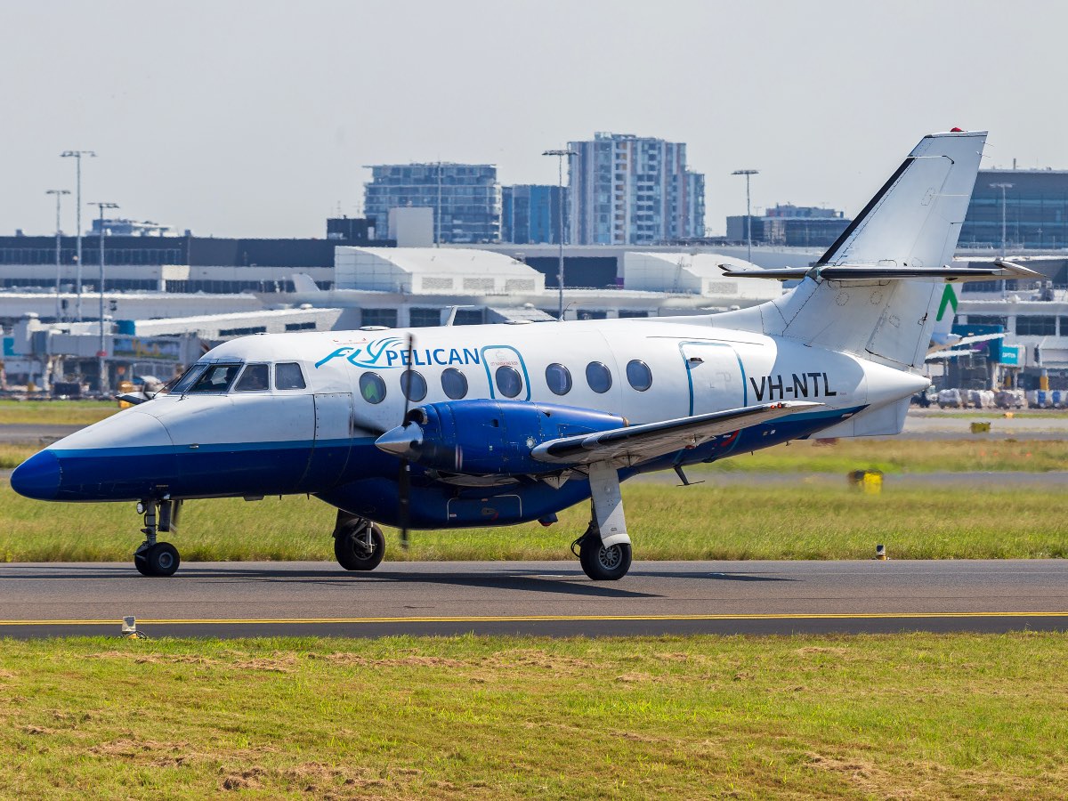 FlyPelican plane at SYD
