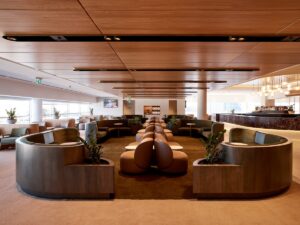 Qantas Adelaide Business Lounge seating