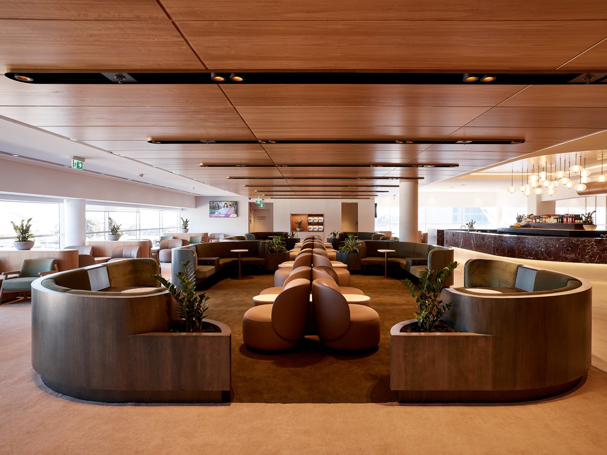 Qantas Adelaide Business Lounge seating