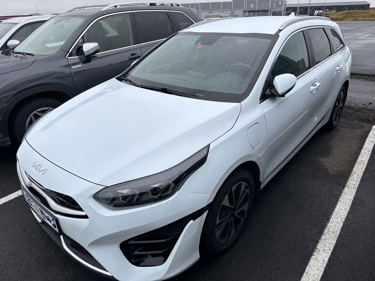 Rental car in airport carpark