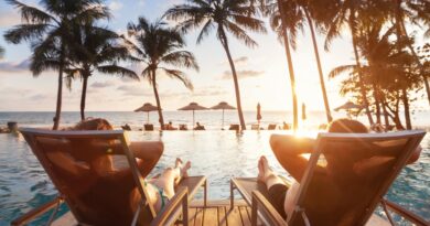 luxury travel, romantic beach getaway holidays for honeymoon couple, tropical vacation in luxurious hotel