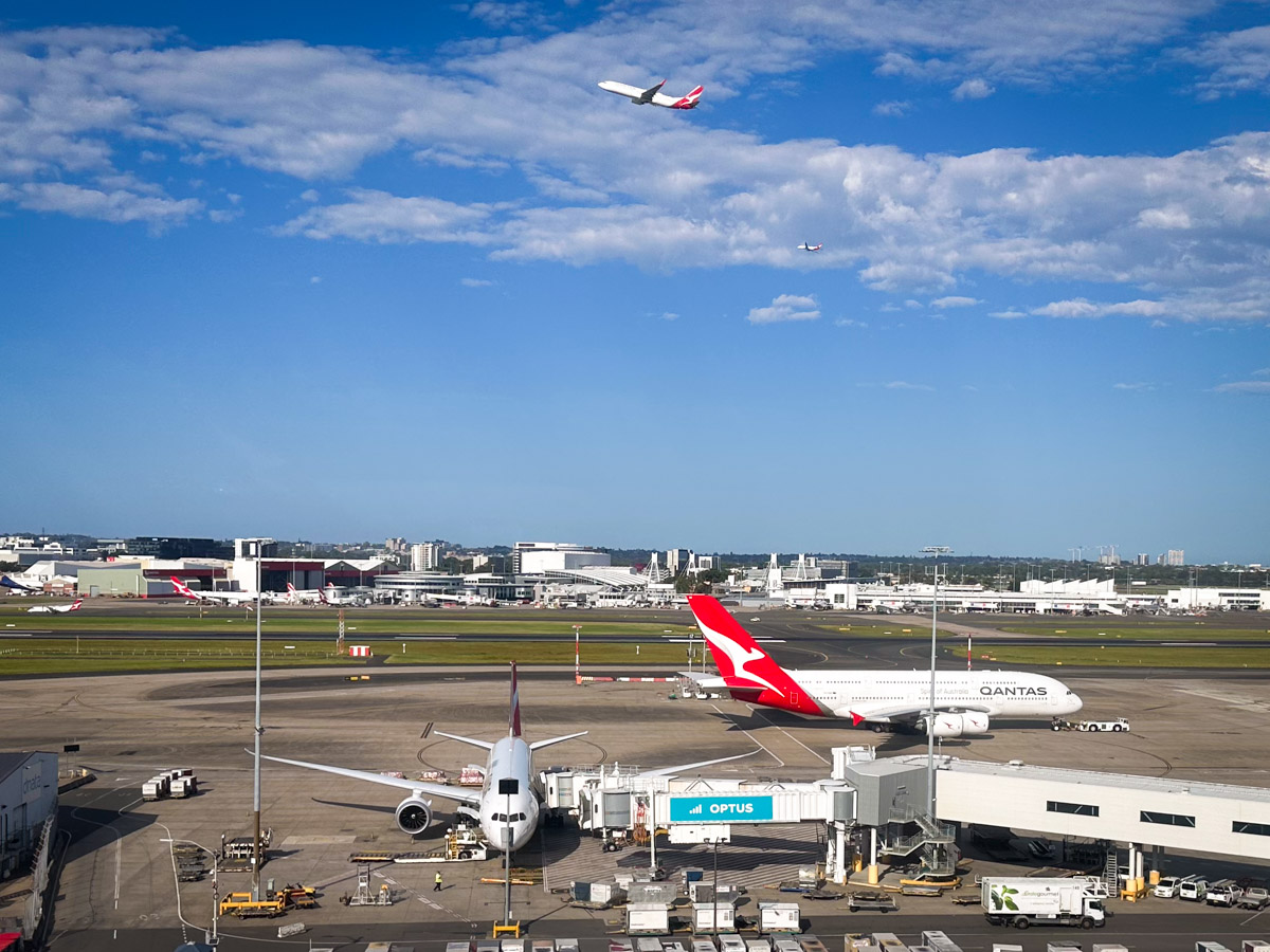 Qantas A330, 787 and 737 at Sydney Airport