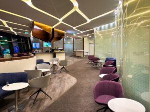 Barista coffee island in the Virgin Australia Lounge at Melbourne Airport