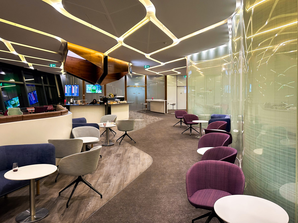 Barista coffee island in the Virgin Australia Lounge at Melbourne Airport