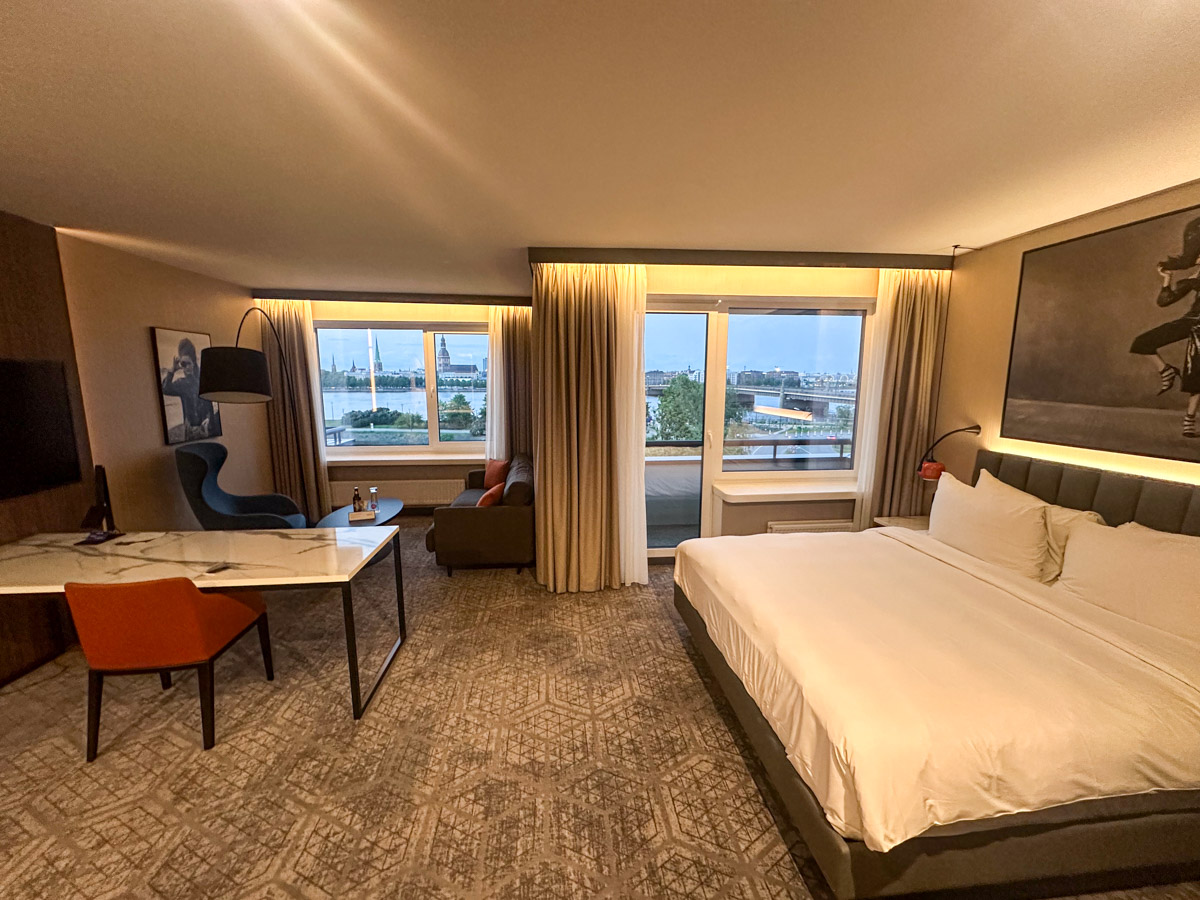 Suite hotel room at Radisson Blu in Riga