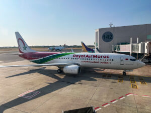 A Royal Air Maroc Boeing 737-800 at Lisbon Airport