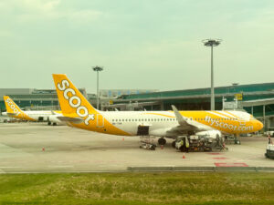 Scoot Airbus A320s at Singapore Changi Airport (SIN)