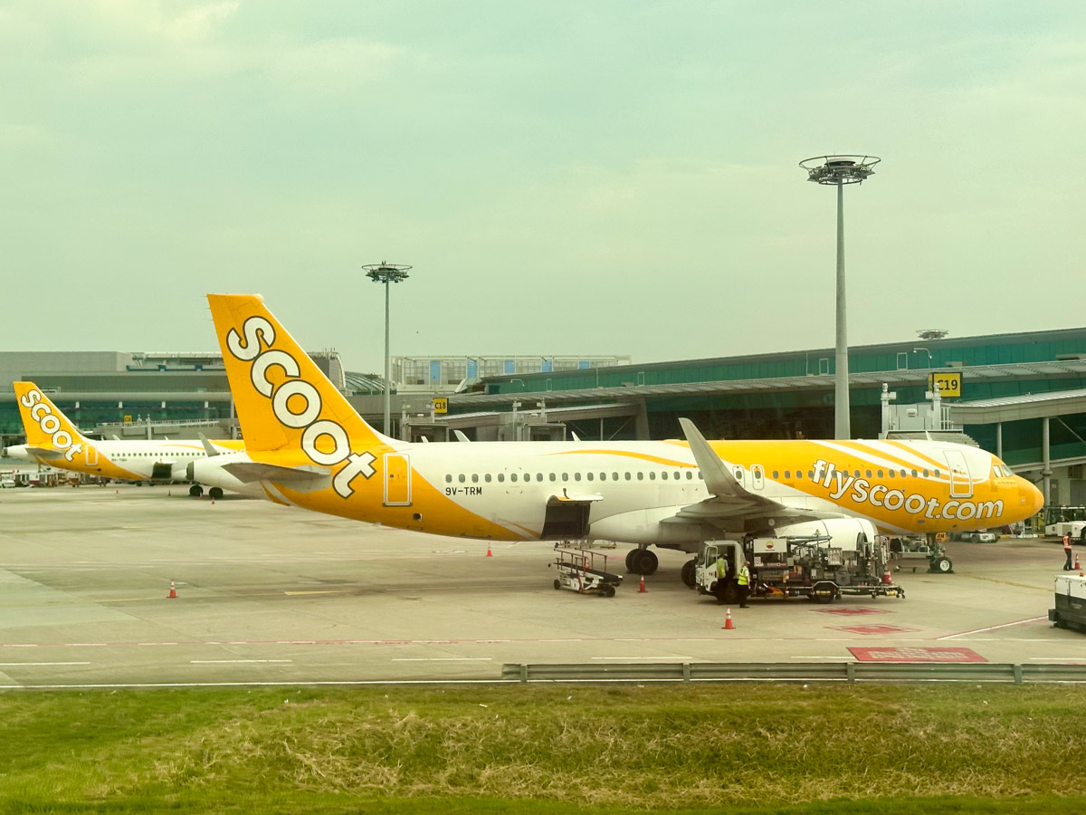 Scoot Airbus A320s at Singapore Changi Airport (SIN)