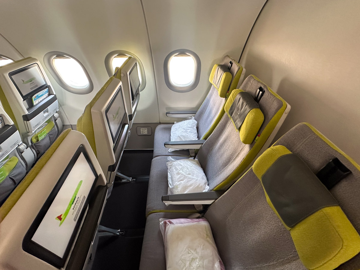 The last row of Economy Class (row 31) on the TAP Air Portugal A321neo LR