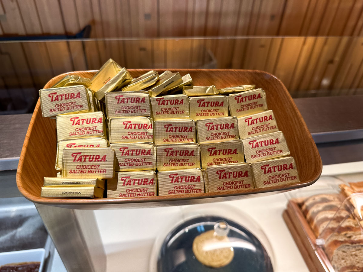 Tatura butter in the Qantas Club