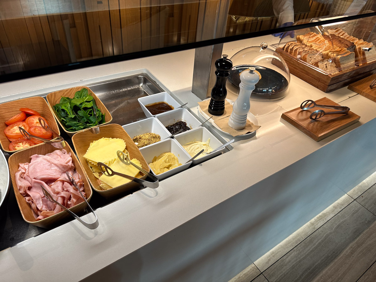 Toastie ingredients at the Qantas Club in Canberra