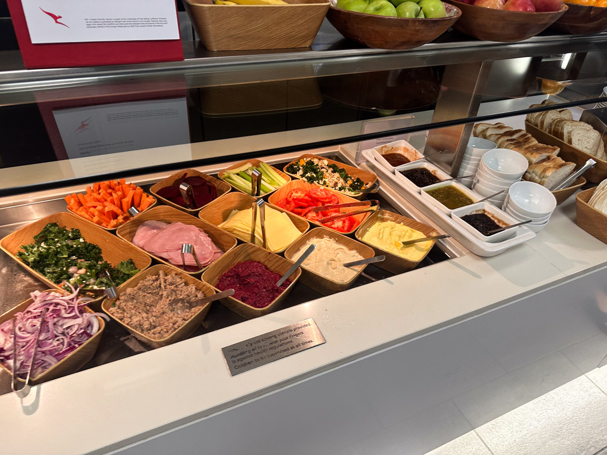 Toastie ingredients at the Qantas Club, Gold Coast
