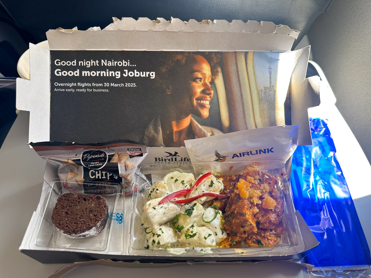 Airlink economy class meal