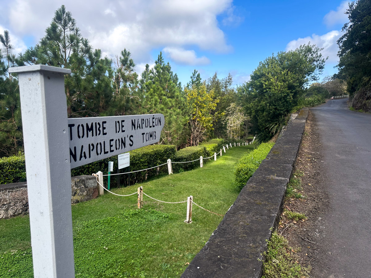 Sign pointing to Napoleon's Tomb in St Helena