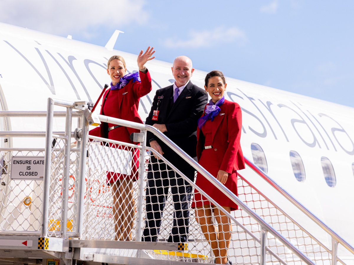 Virgin Australia cabin crew board an E190