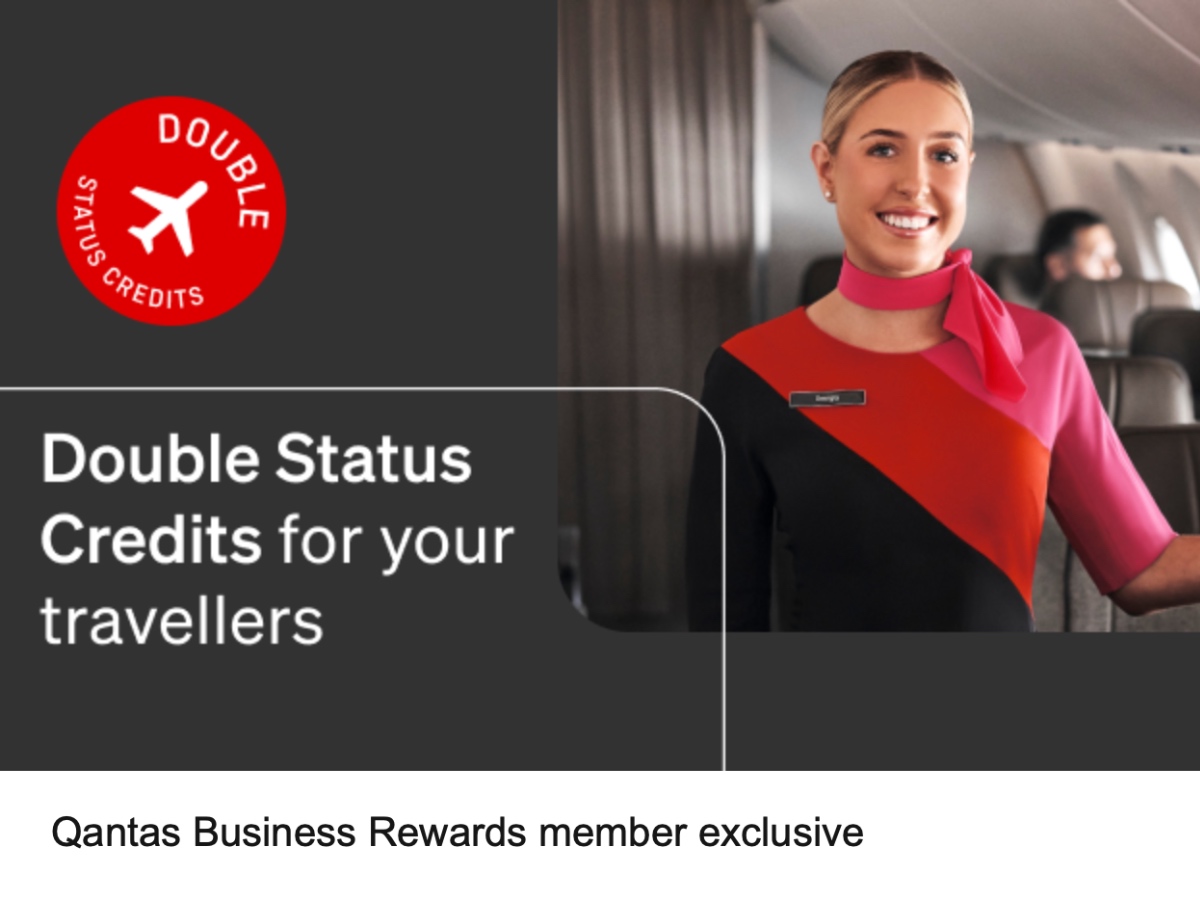 Qantas double status credits offer for Business Rewards members