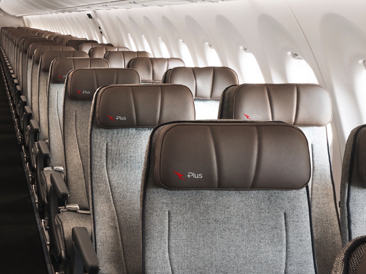 Qantas Economy Plus seats on the Airbus A220