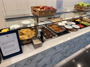 Burgers in the Qantas lounge panini bar