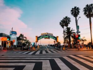 Santa Monica beach, Los Angeles, California USA
