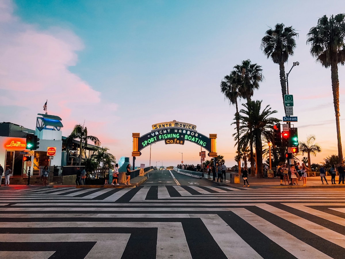 Santa Monica beach, Los Angeles, California USA