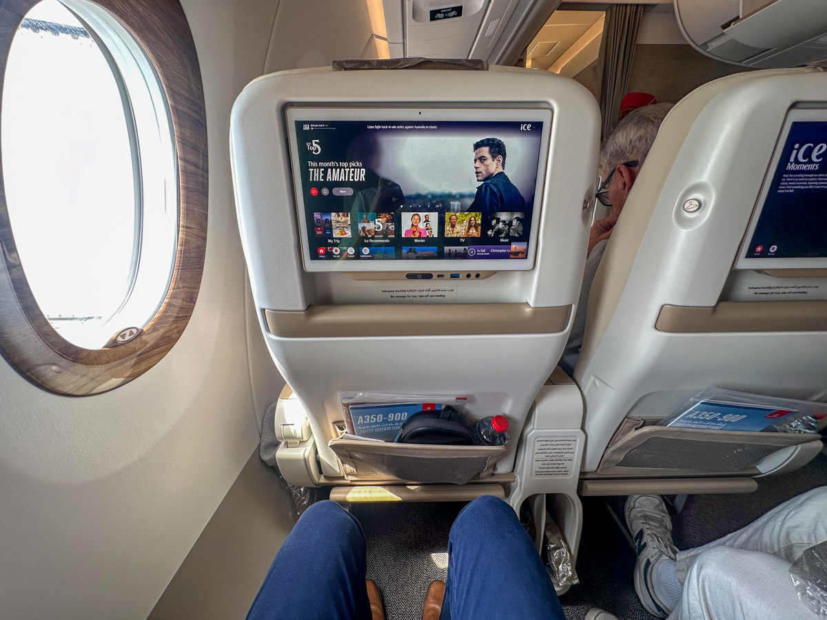Emirates A350-900 Premium Economy Class legroom