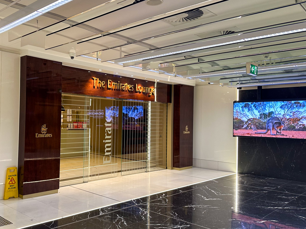 Entrance to the Emirates Lounge at Melbourne Airport