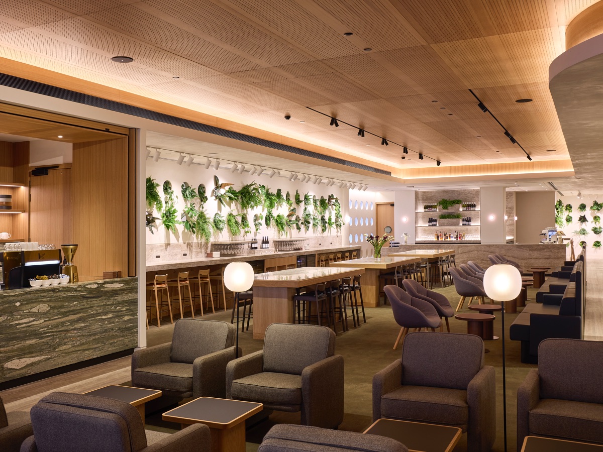 The refurbished Qantas Auckland Lounge in December 2025