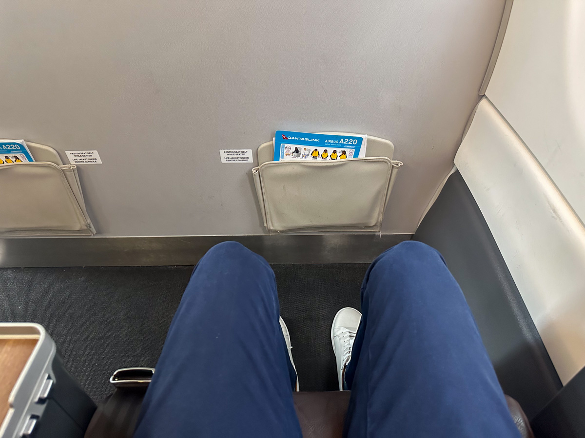 Legroom in row 1 on the Qantas A220