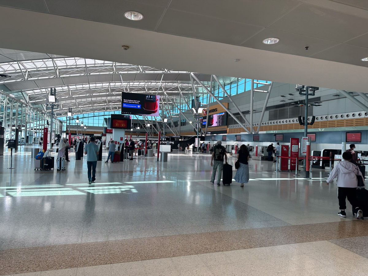 Qantas check-in at Sydney Airport Terminal 3.