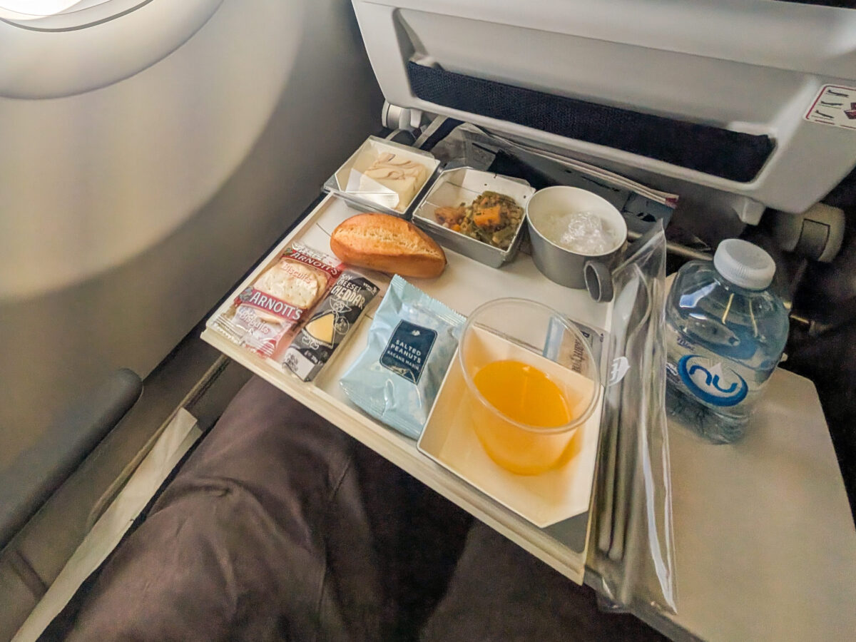 Malaysia Airlines Economy Class lunch meal