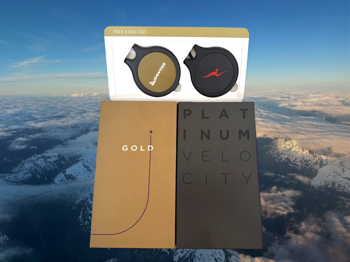 Comparison of Qantas and Velocity Gold and Platinum status with bag tags and membership packs