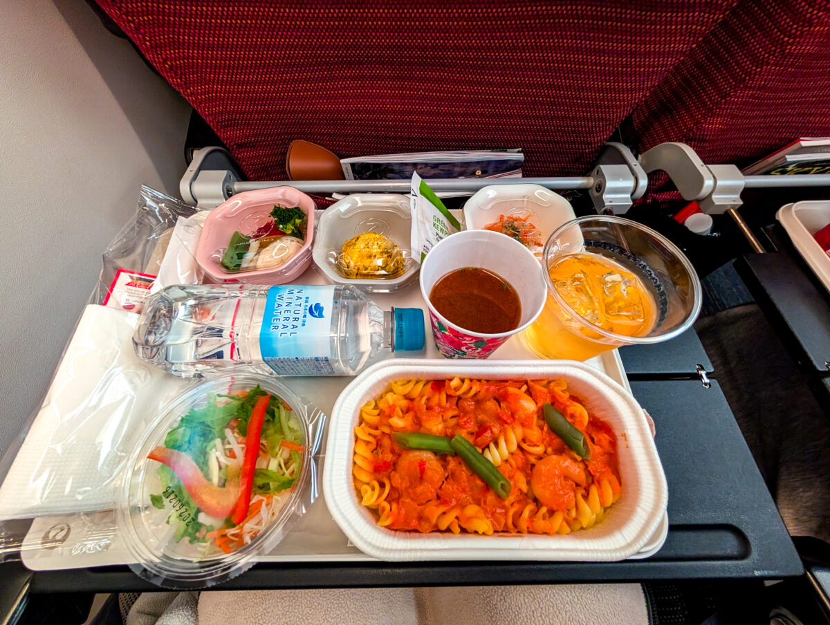 JAL Economy Class meal