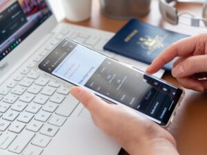 Close-up view of booking a flight in the Qantas webpage
