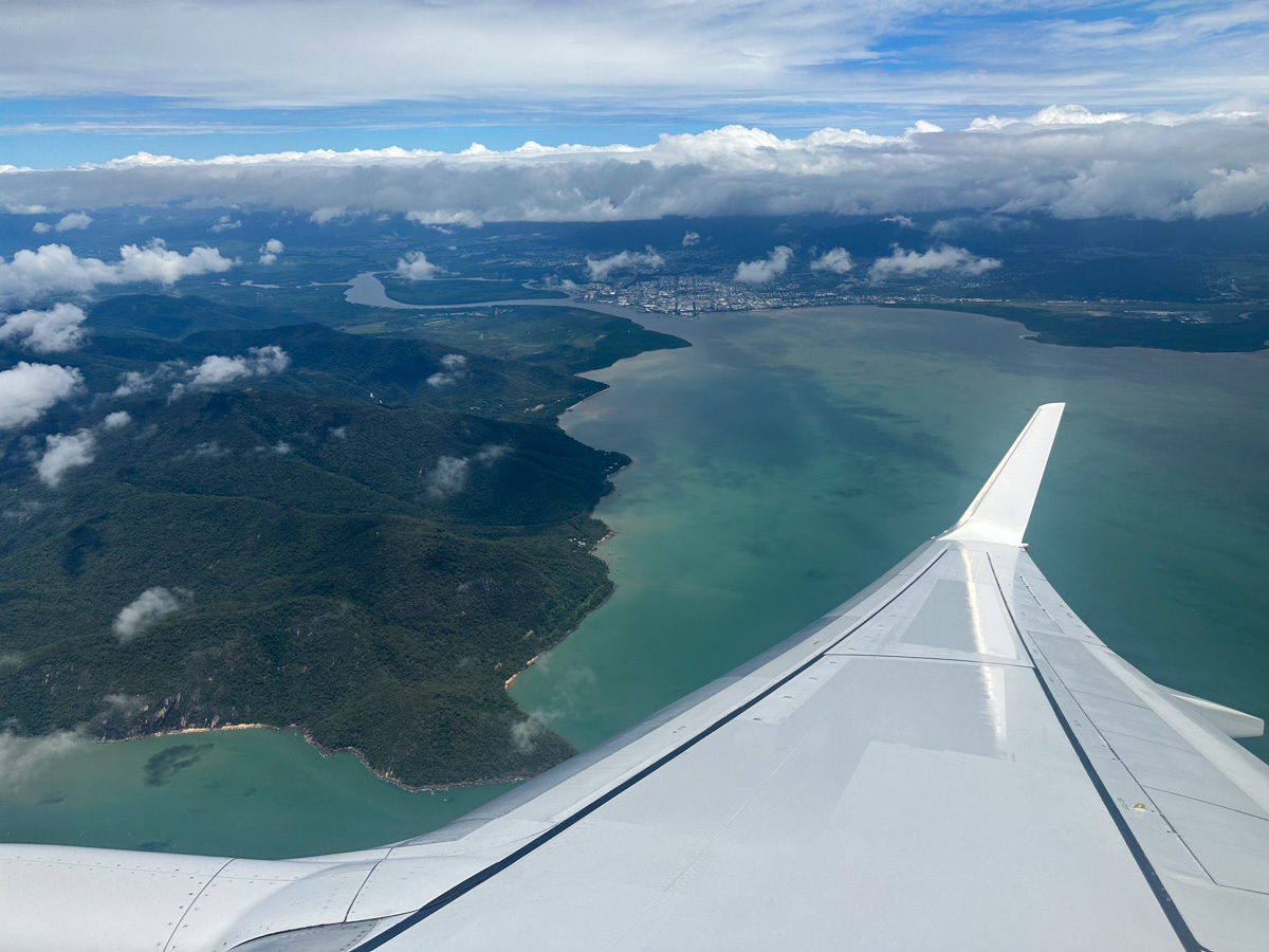 View of Cairns from a Virgin Australia 737