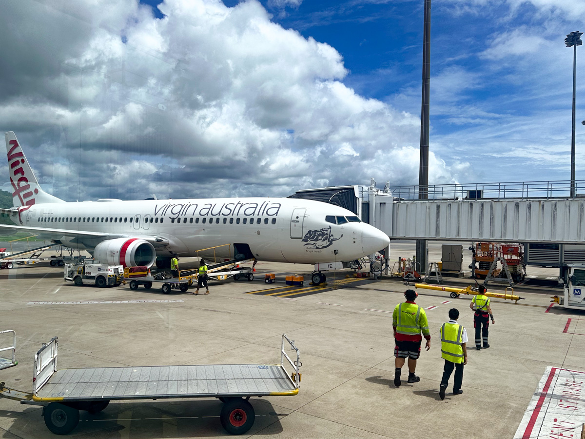 Virgin Australia 737 at Cairns Airport