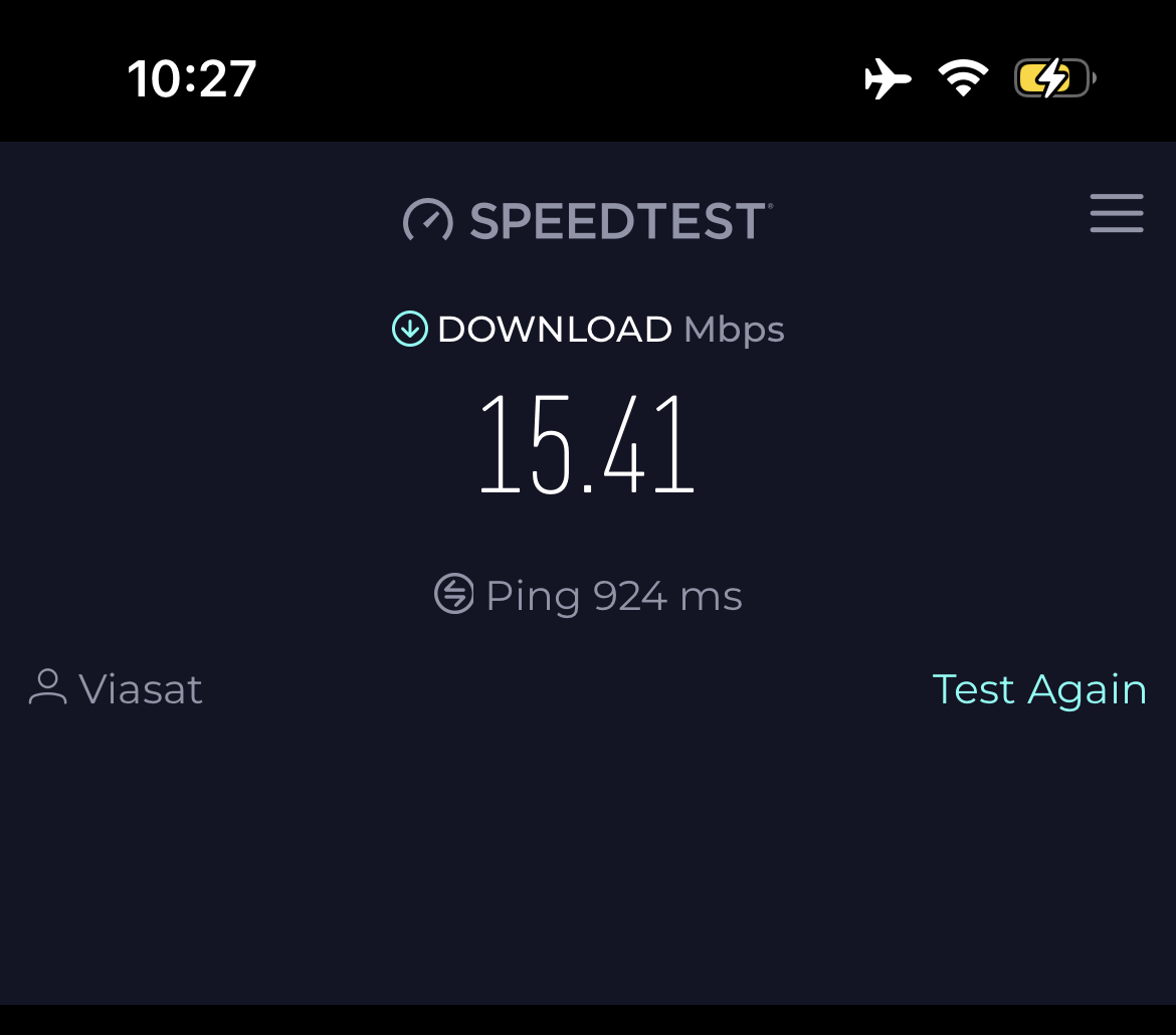 Testing Wi-Fi speeds on the Qantas Airbus A321 XLR